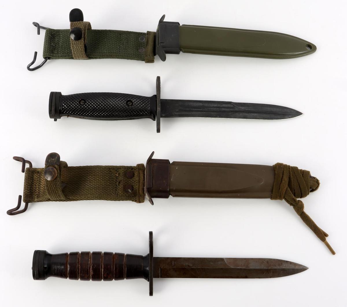 2 M4 BAYONET LOT IN M8 SCABBARD IMPERIAL & K.I.