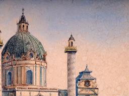 ADOLF HITLER 1911 ARCHITECTUAL WATERCOLOR PAINTING