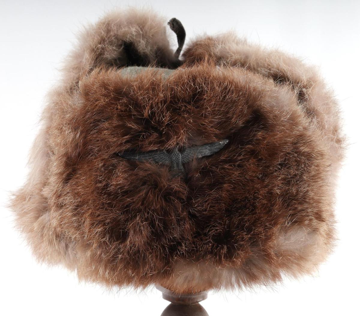 WWII GERMAN HEER WEHRMACHT RABBIT FUR WINTER HAT