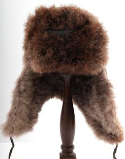 WWII GERMAN HEER WEHRMACHT RABBIT FUR WINTER HAT