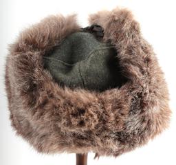 WWII GERMAN HEER WEHRMACHT RABBIT FUR WINTER HAT