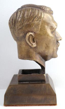 WWII GERMAN THIRD REICH BRONZE ADOLF HITLER BUST