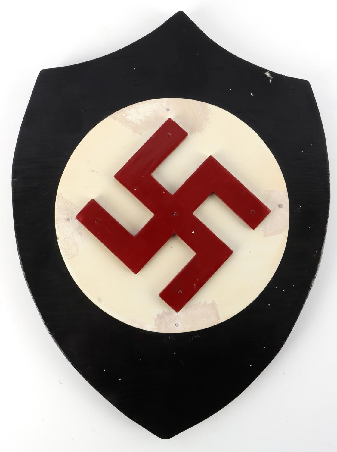 WWII HITLER YOUTH HJ WOOD BARRACKS SHIELD