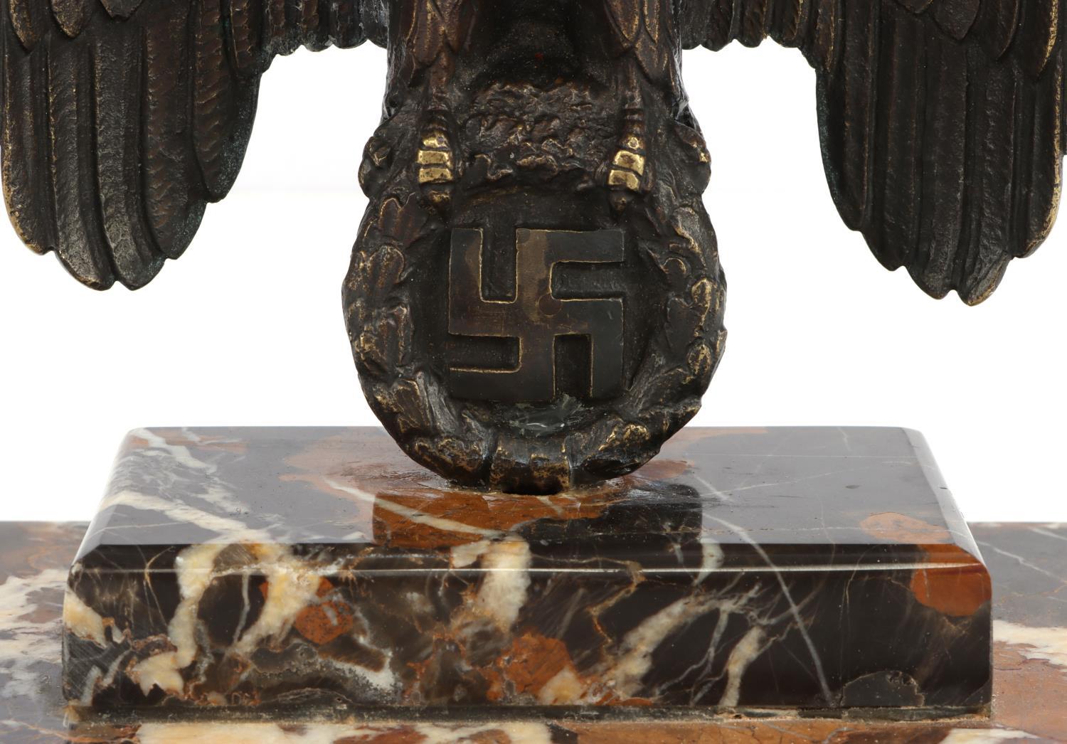 WWII GERMAN REICH MARBLE NSDAP DESK DECORATION