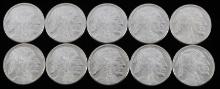 BUFFALO 1 OZ SILVER BULLION ROUNDS LOT OF 10