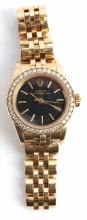 LADIES PRESIDENTIAL ROLEX WATCH DIAMOND BEZEL 18K