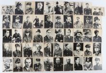 LOT OF 50 NAMED WWII GERMAN SS PHOTOGRAPHS