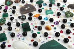 ASSORTED LOOSE SEMI PRECIOUS & NATURAL STONE LOT