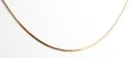 14K YELLOW GOLD SERPENTINE CHAIN NECKLACE 16 INCH