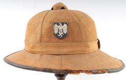 WWII GERMAN REICH HEER AFRIKA KORPS PITH HELMET