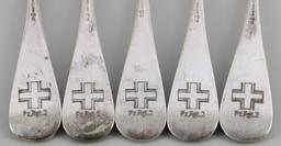 LOT OF 5 WWII GERMAN THIRD REICH PANZER RGT2 FORKS