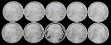 BUFFALO 1 OZ SILVER BULLION ROUNDS LOT OF 10