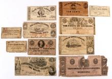 CONFEDERATE STATES OF AMERICA BANK NOTES LOT