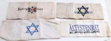 LOT OF 4 HOLOCAUST PERIOD ARMBANDS DOCTOR POLICE