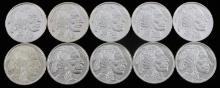 BUFFALO 1 OZ SILVER BULLION ROUNDS LOT OF 10