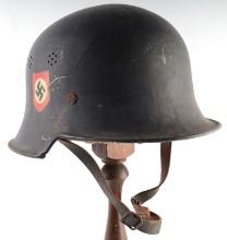 WWII GERMAN M34 POLICE CIVIL UNIT HELMET