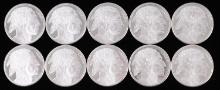 LOT OF 10 BUFFALO 1 OZ SILVER BULLION ROUNDS