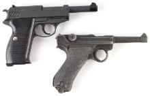 WWII TRAINING LUGER & POST WAR P38 BB PISTOL