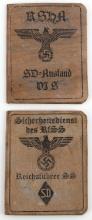 WWII GERMAN THIRD REICH AUSWISES ID BOOK LOT OF 2