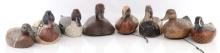 LOT OF 8 HAND PAINTED WOODEN DUCK DECOYS