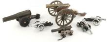 ANTIQUE & VINTAGE TOY CANNON LOT OF 6