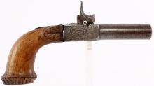 ANTIQUE PERCUSSION LARGE BORE POCKET PISTOL