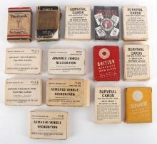 MILITARY ID & PLAYING CARD LOT OF 14