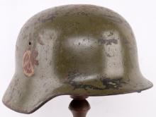 WWII GERMAN REICH SA M40 COMBAT STAHLHELM HELMET