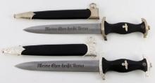 2 WWII GERMAN REICH WAFFEN SS HONOR DAGGER LOT