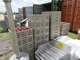 LOT-4 STACKS OF TUMBLERS AND ROLL RACKS