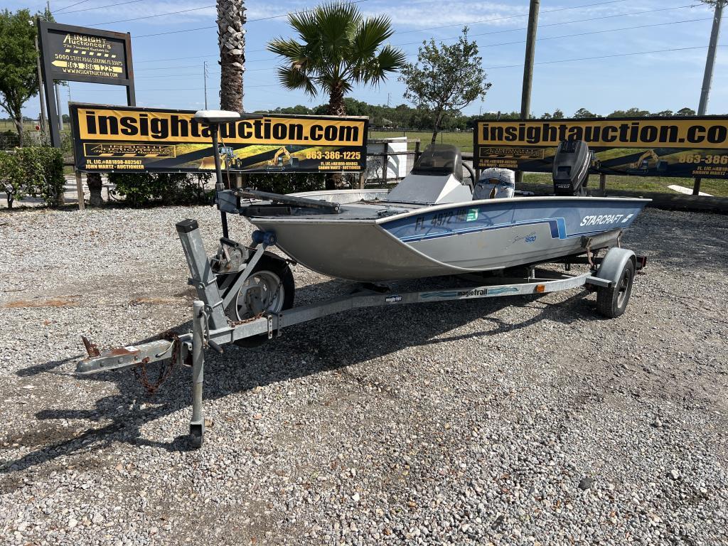 1995 STARCRAFT 16FT ALUMINUM BASS BOAT W/T