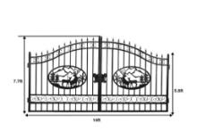 NEW 14FT BI PARTING IRON GATE