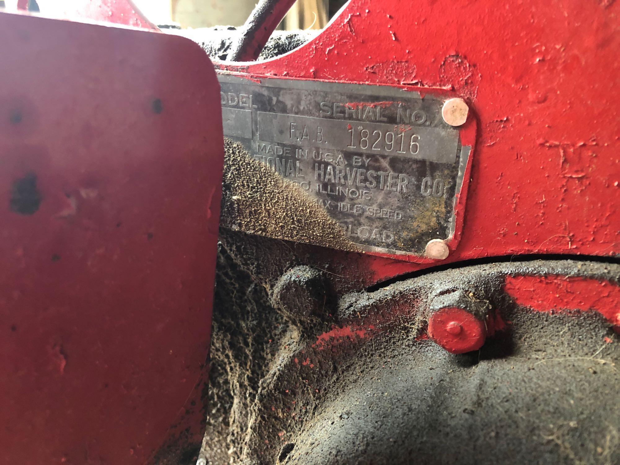 Farmall B Cultivision Narrow Front Tractor, Gas, SN:182916