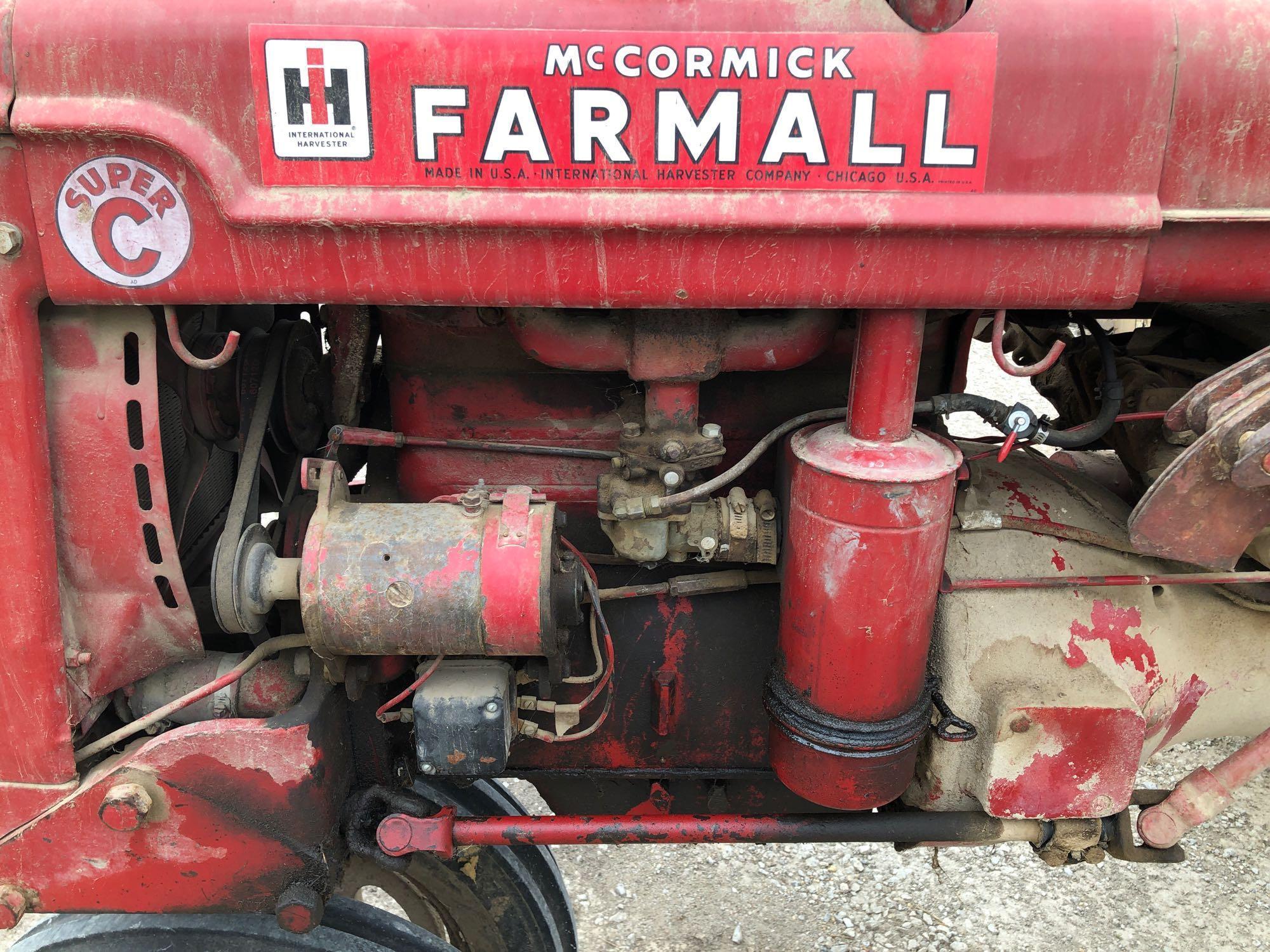 Farmall Super C Narrow Front Tractor, Gas, SN:132985