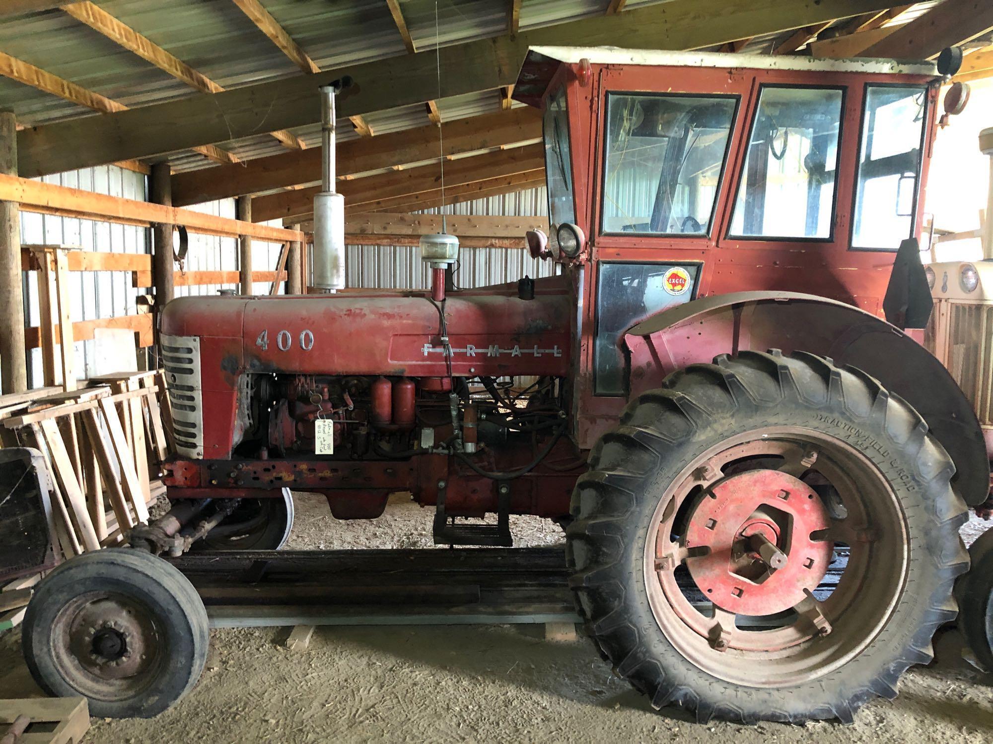 Farmall 400 Wide Front Tractor with Cab and Front Loader, Diesel, SN:4012 S