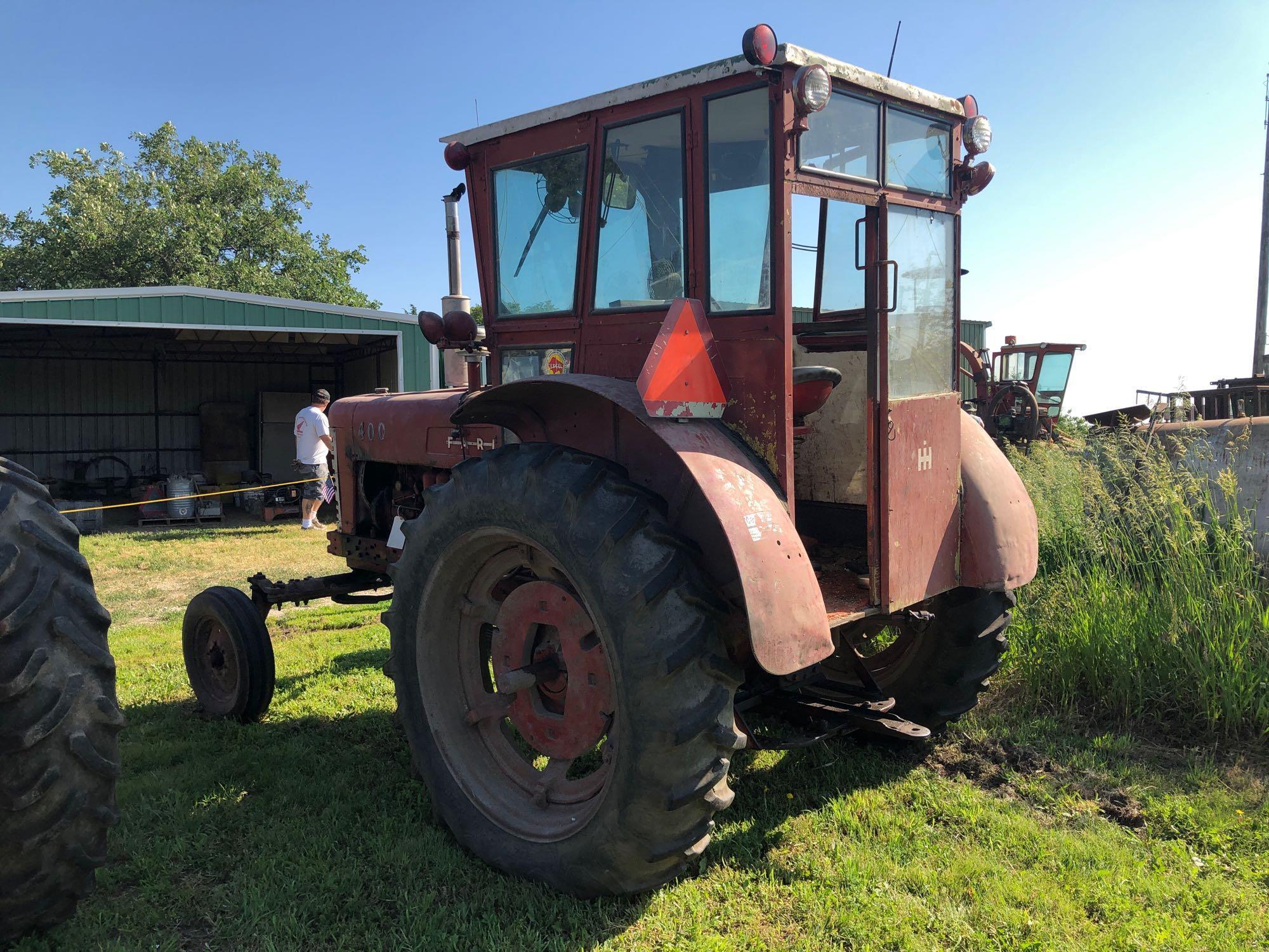 Farmall 400 Wide Front Tractor with Cab and Front Loader, Diesel, SN:4012 S