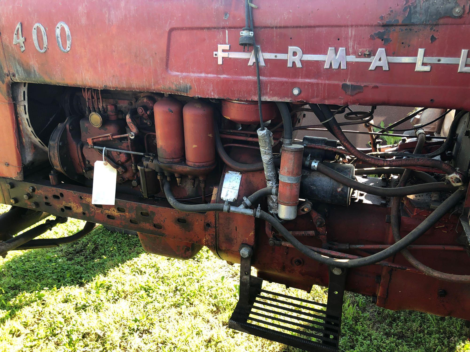 Farmall 400 Wide Front Tractor with Cab and Front Loader, Diesel, SN:4012 S