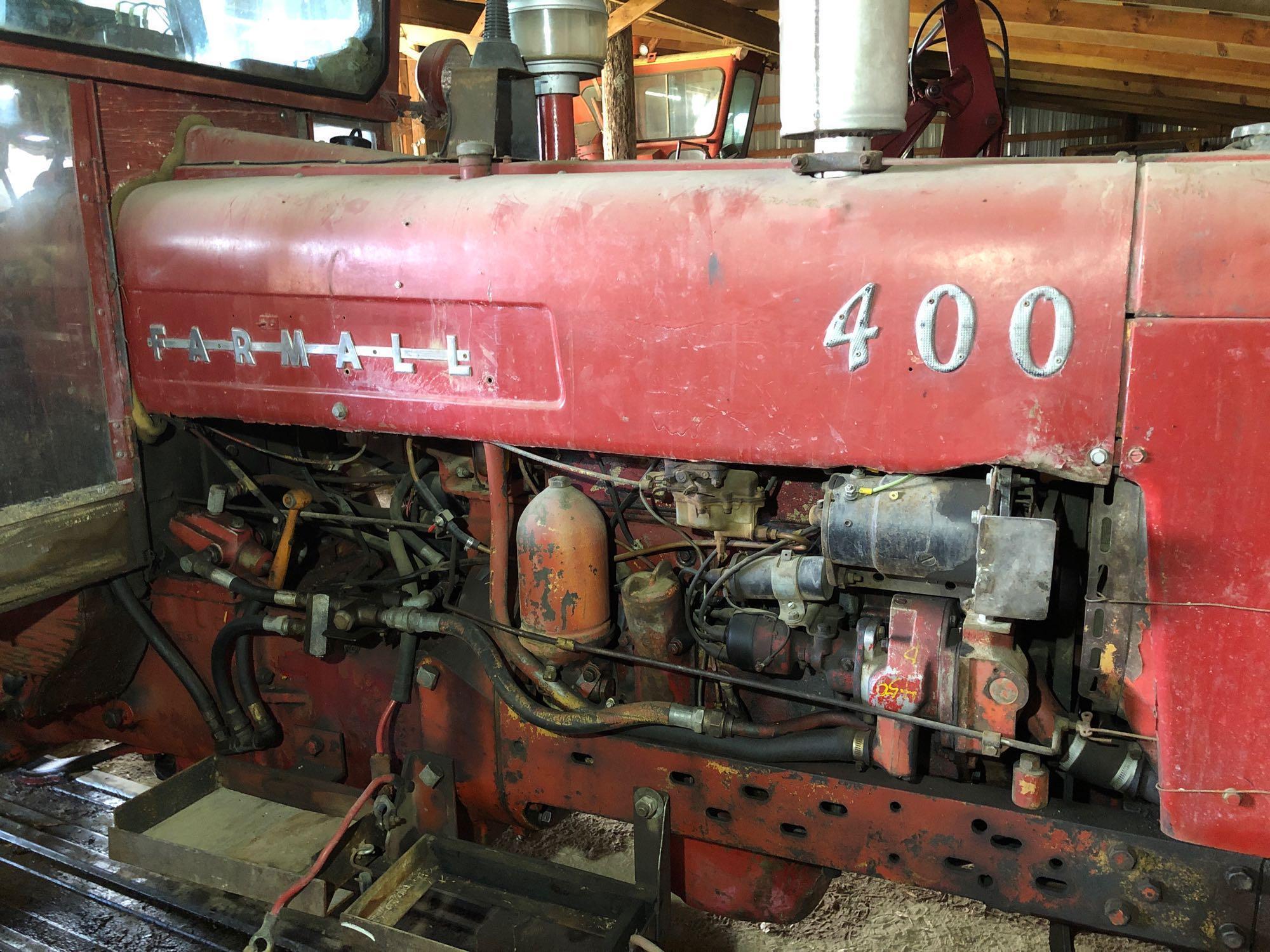 Farmall 400 Wide Front Tractor with Cab and Front Loader, Diesel, SN:4012 S