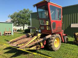 New Holland Self Propelled 2 Row Chopper with Corn and Bean Heads, Hydrostatic Drive, Diesel