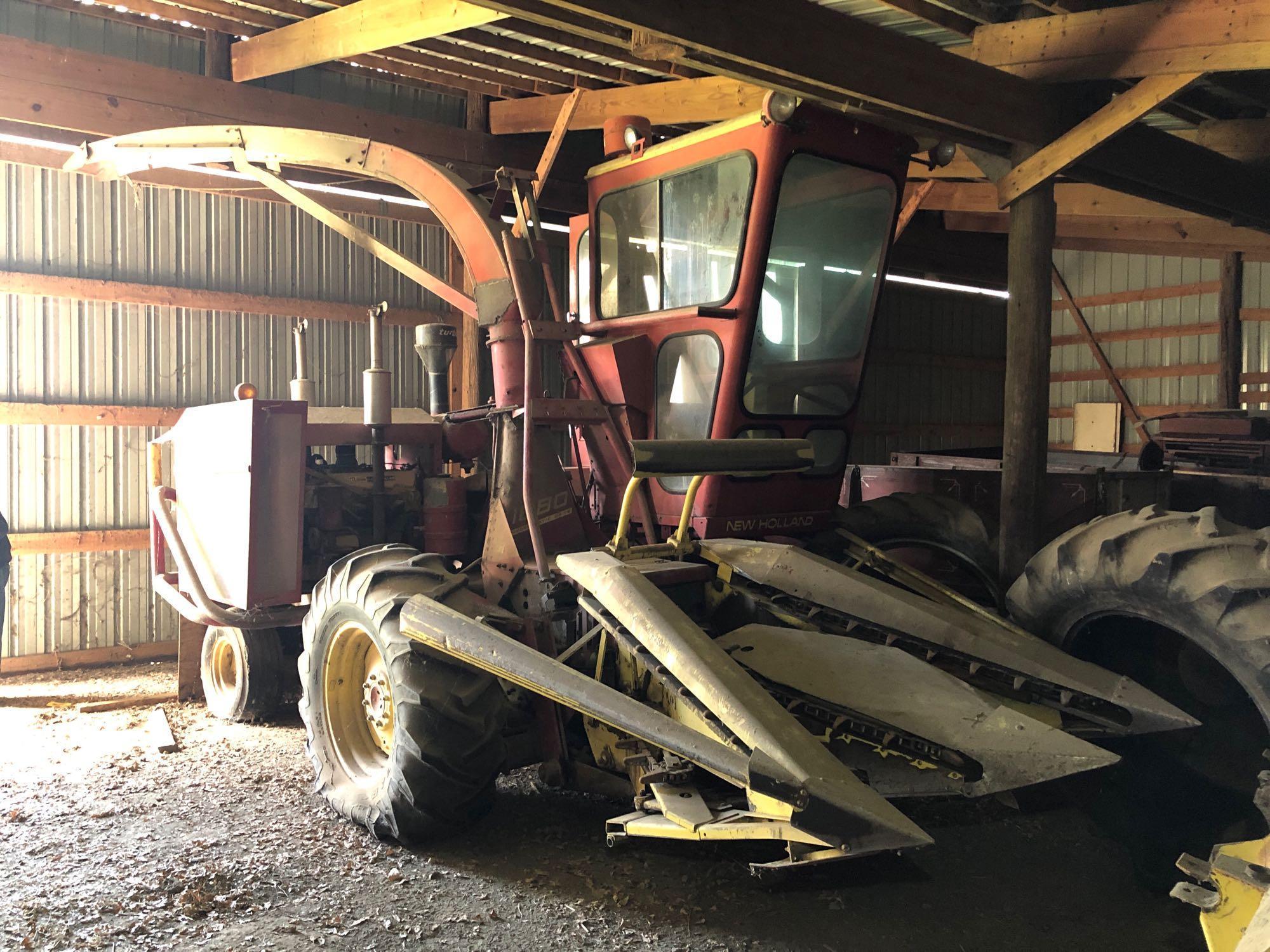 New Holland Self Propelled 2 Row Chopper with Corn and Bean Heads, Hydrostatic Drive, Diesel