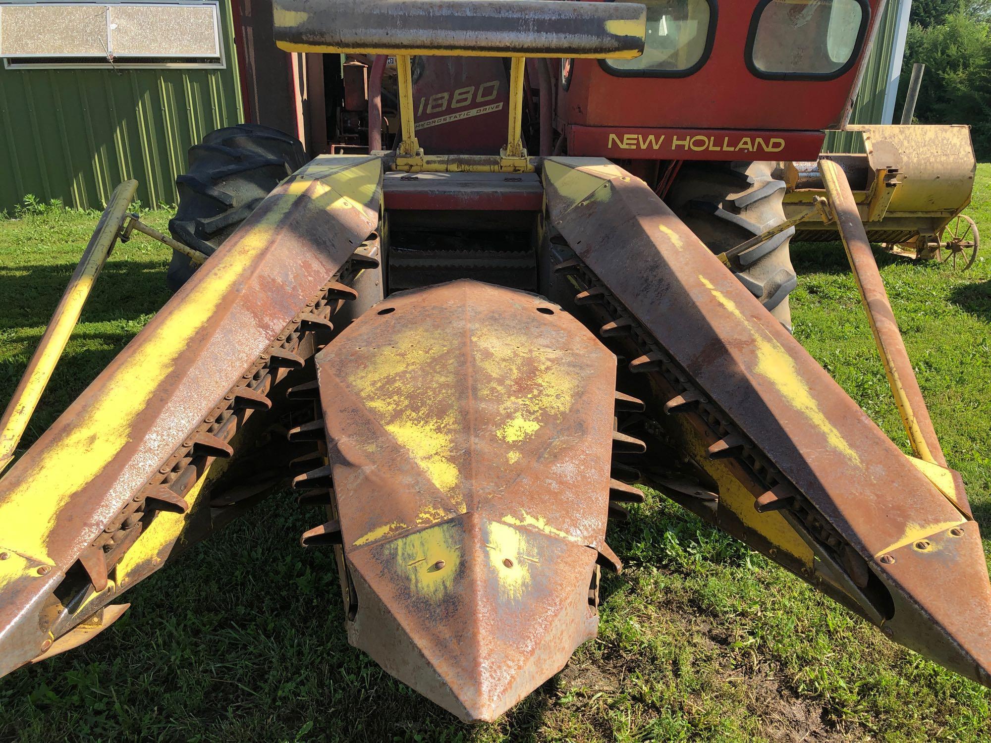 New Holland Self Propelled 2 Row Chopper with Corn and Bean Heads, Hydrostatic Drive, Diesel