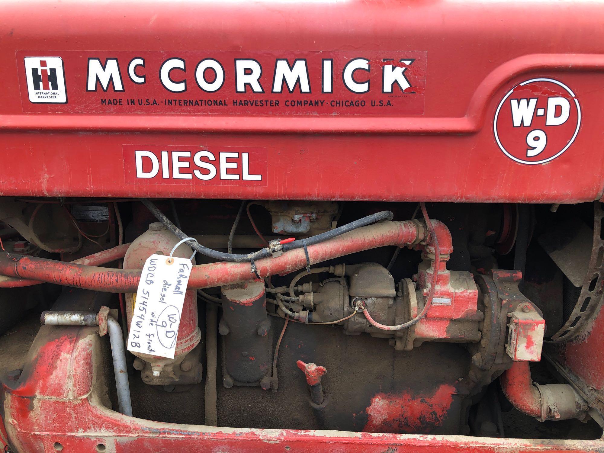 Farmall W-D 9 Wide Front Tractor, Diesel, SN:WDCB51454W12B