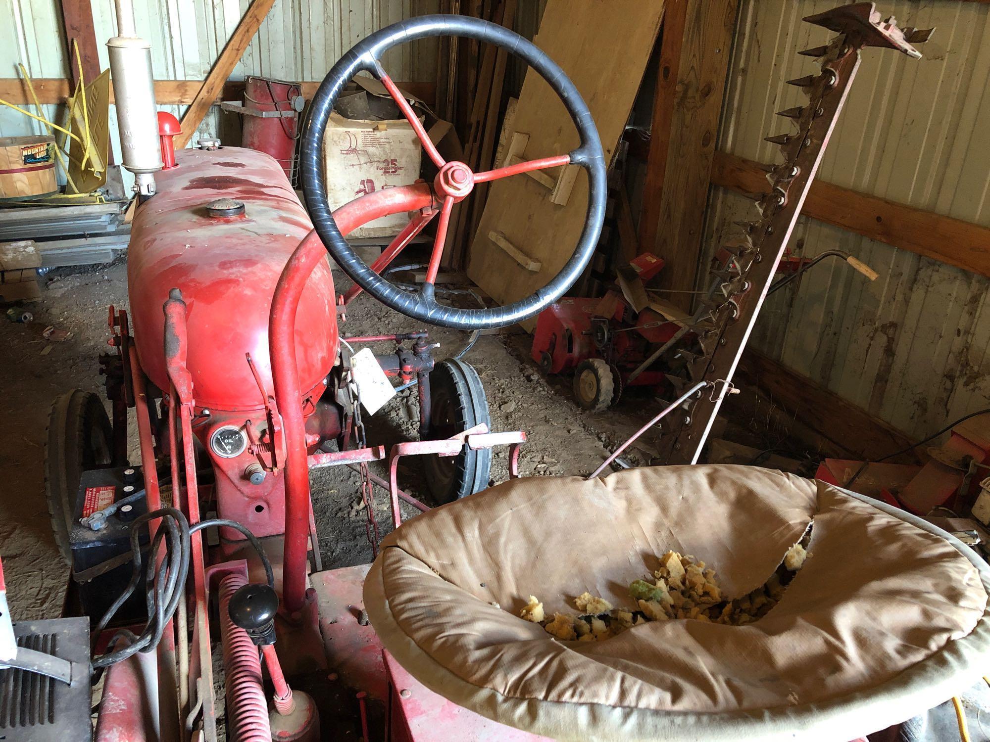 Farmall Cub Tractor with 5' Side Bar Sickle Mower, Gas, SN:78222