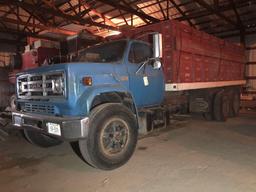 1975 GMC 6500 20' Tandem Axel Truck with Grain Box, 6,940 Miles, V8, VIN:TME675U556965