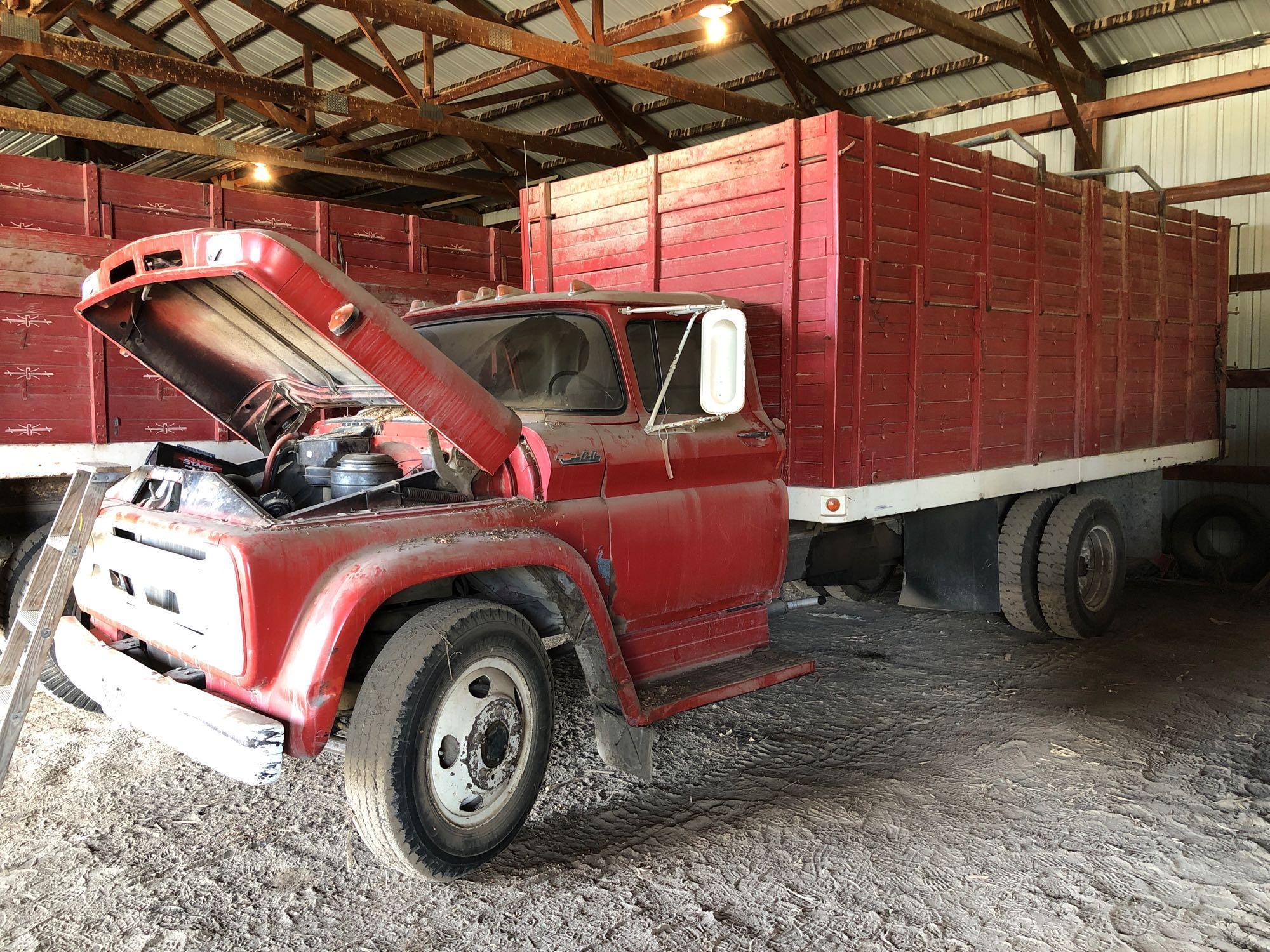 1962 Chevy 60 18' Stock Truck with Rack, Split Shift, 31,375 Miles, 19500lb G.W.