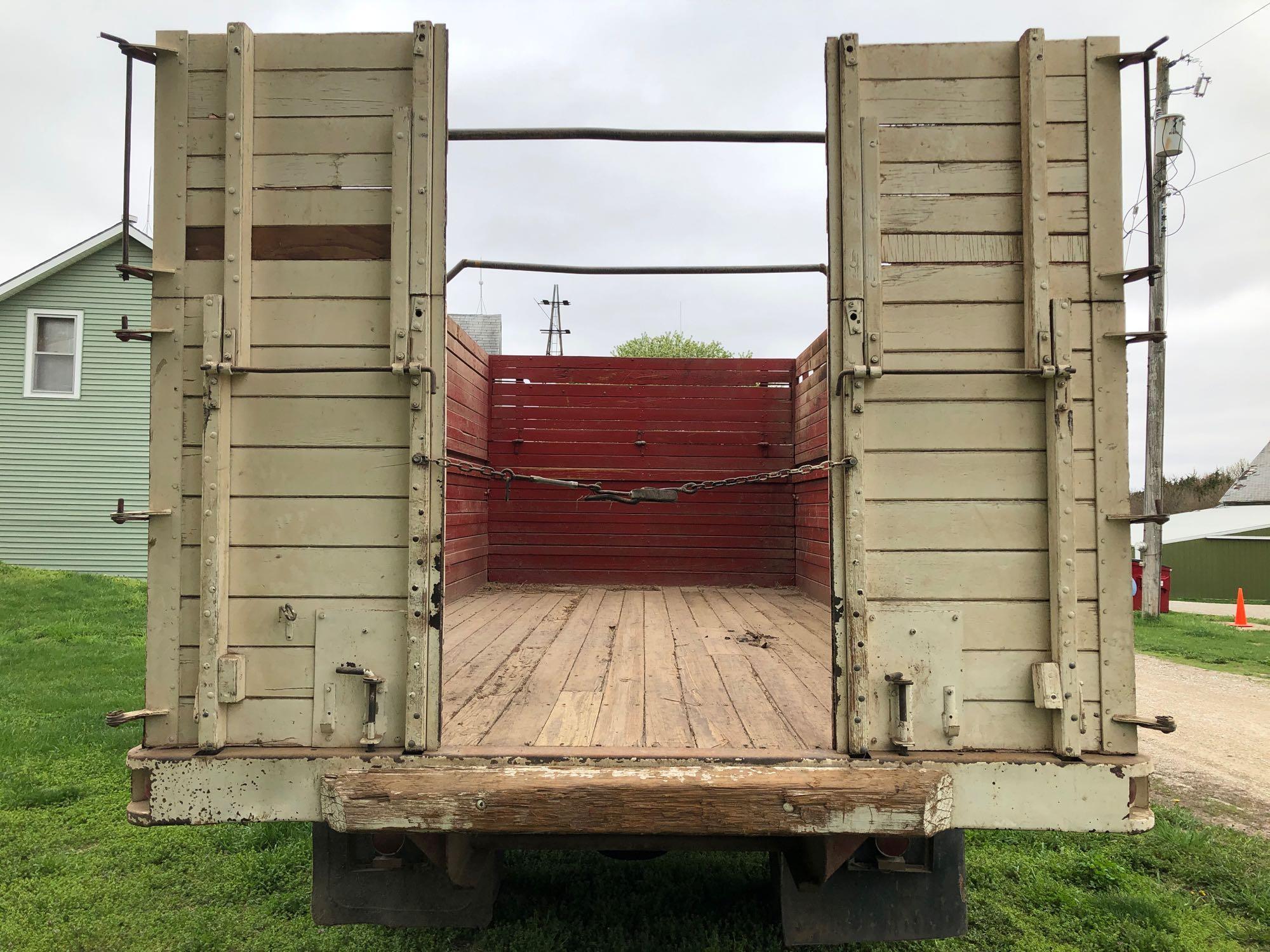 1962 Chevy 60 18' Stock Truck with Rack, Split Shift, 31,375 Miles, 19500lb G.W.