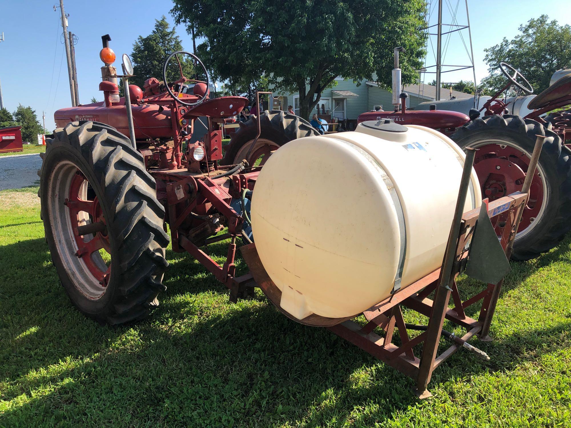 Farmall M-D Narrow Front Tractor with Sprayer & Weights, Diesel, SN:FDBK272473