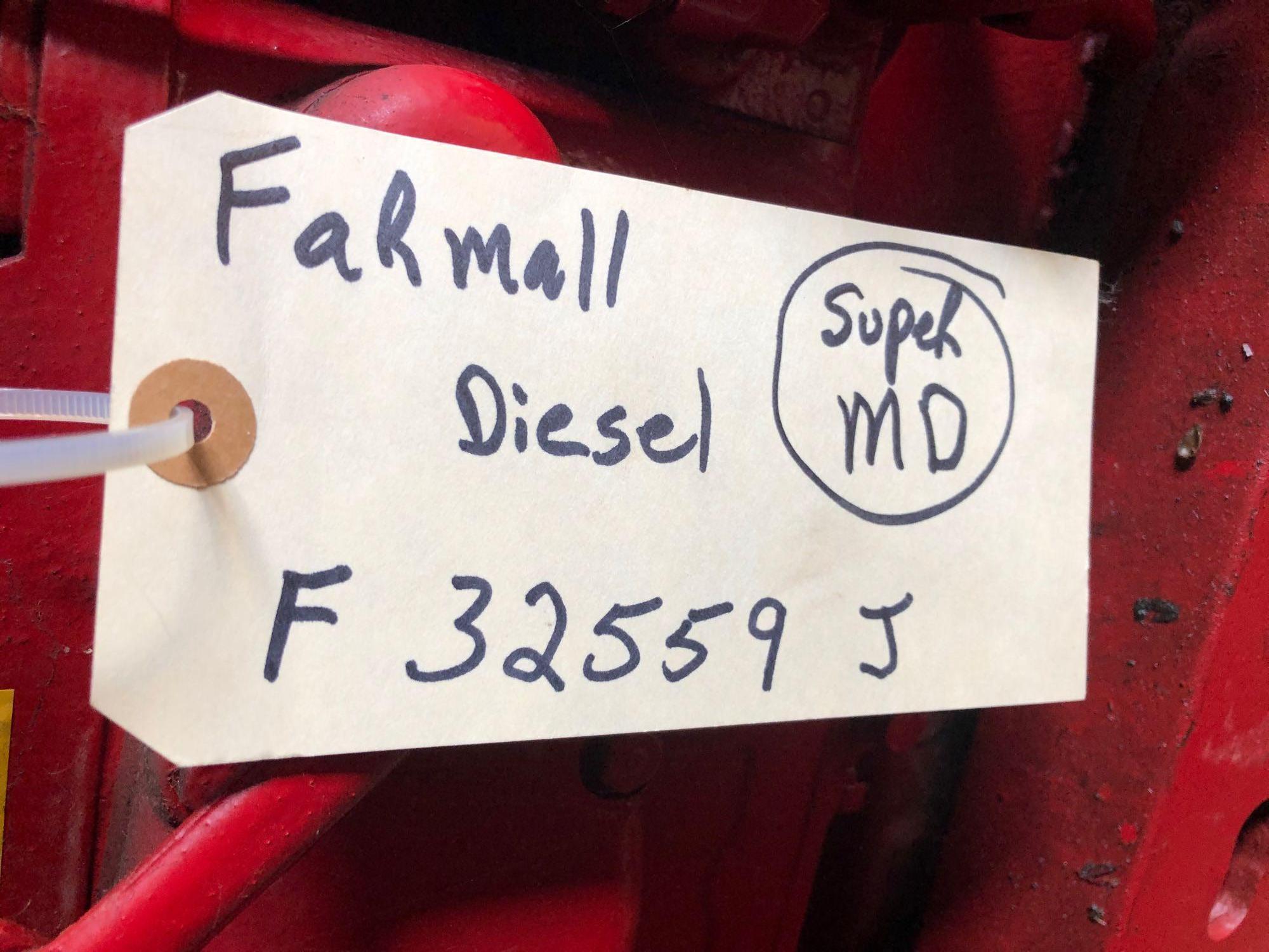 Farmall Super MD Narrow Front Tractor, Diesel, SN:F32559J