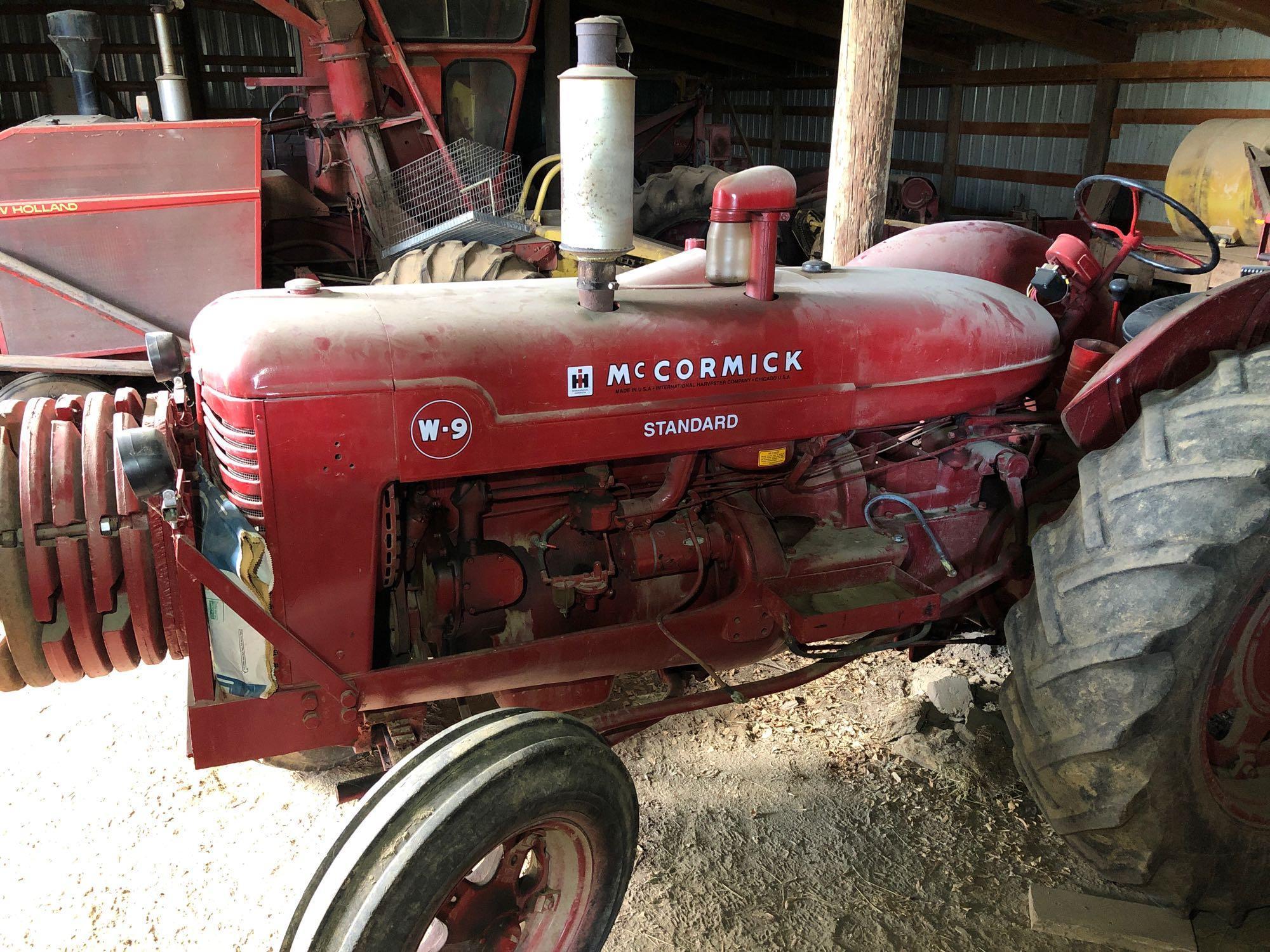 Farmall W-9 Standard Wide Front Tractor with Backhoe Attachment, Weights