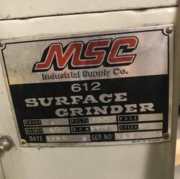 MSC 612 Surface Grinder. 1hp